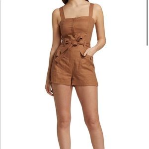 NWT A.L.C. Gilmour Linen Tie-Waist Romper SOLD OUT! Size 4
